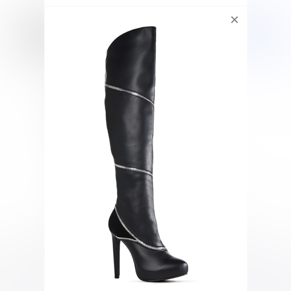 Tis the sassy season! Hidden platform boot - mixed media sz 8 - Picture 9 of 12